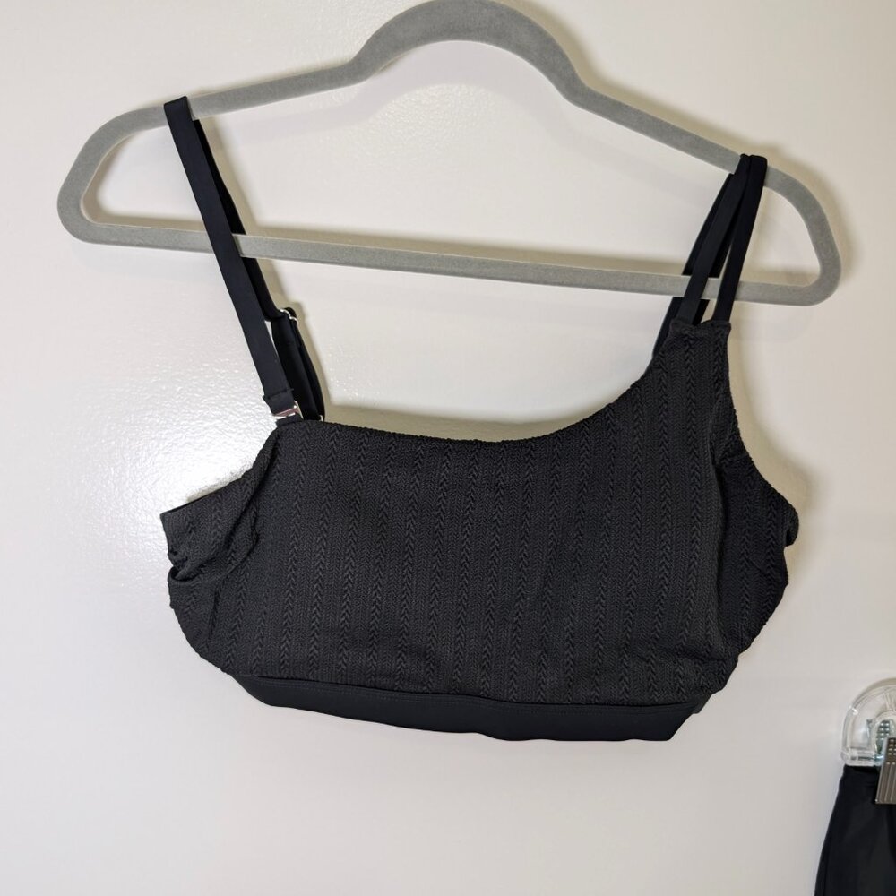 Cupshe NWT Black One-Shoulder Bikini Top & High-Waisted Bottoms Set Size L - Picture 5 of 11